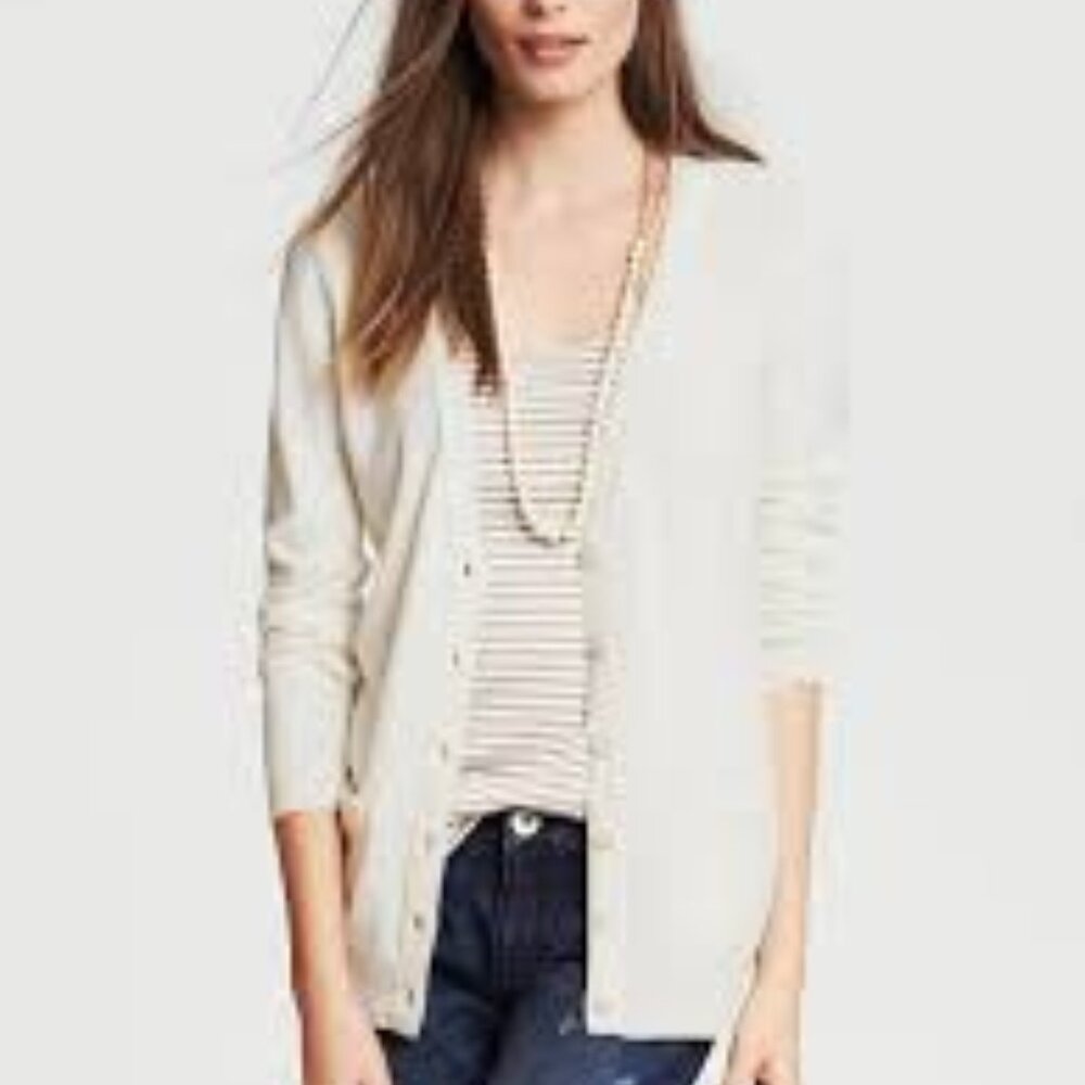 Banana Republic Cream Longline Cardigan – Size XL